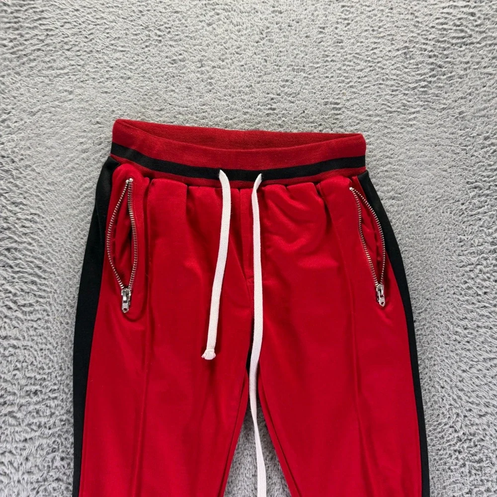 Mnml Pant Mens S Red Cotton Track Tapered Running Activewear Performance Workout
